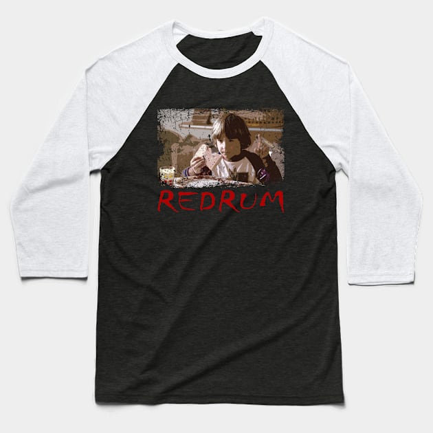 Redrum Legacy Celebrate the Psychological Thrills and Iconic Twists of Shining's Chilling Story on a Tee Baseball T-Shirt by Irwin Bradtke